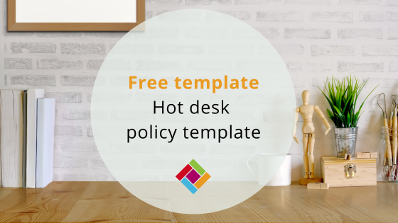 Image of an empty desk for the blog free hot desk policy template