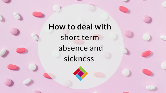 Blog header image for short term absence and sickness blog with pills in background