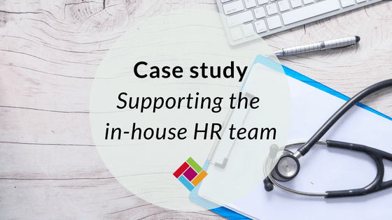 Image of stethoscope and clip board to illustrate case study on supporting in-house team.